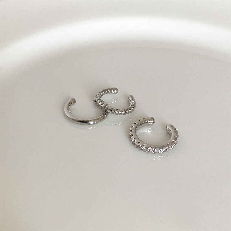 Simple And Exquisite High-grade Ear Clip Personalized Cold Style Three-piece Set