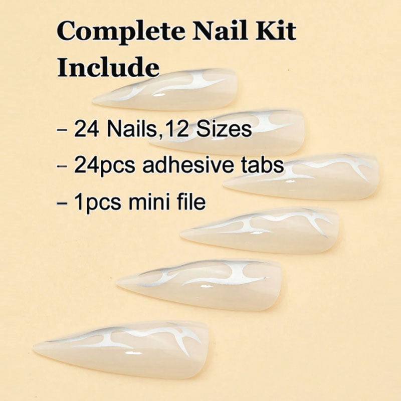 Dark Wind Long Pointed Wear Long Pointed Nails Detachable