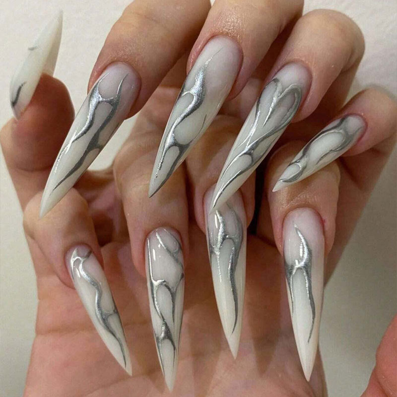 Dark Wind Long Pointed Wear Long Pointed Nails Detachable